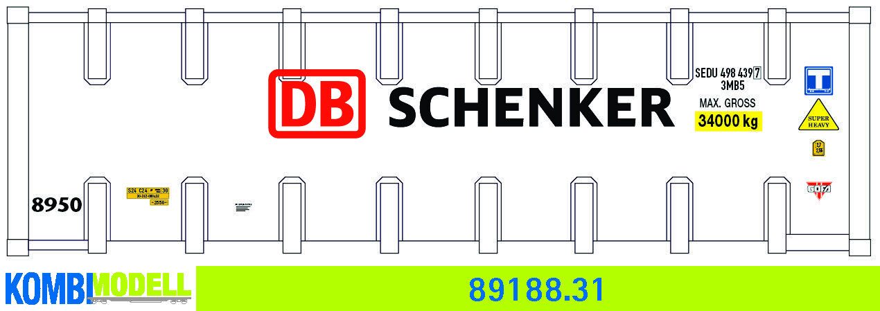 Kombimodell 89188.31 WB-B /Ct 30' Bulk DB Schenker" #SEDU 498439" 